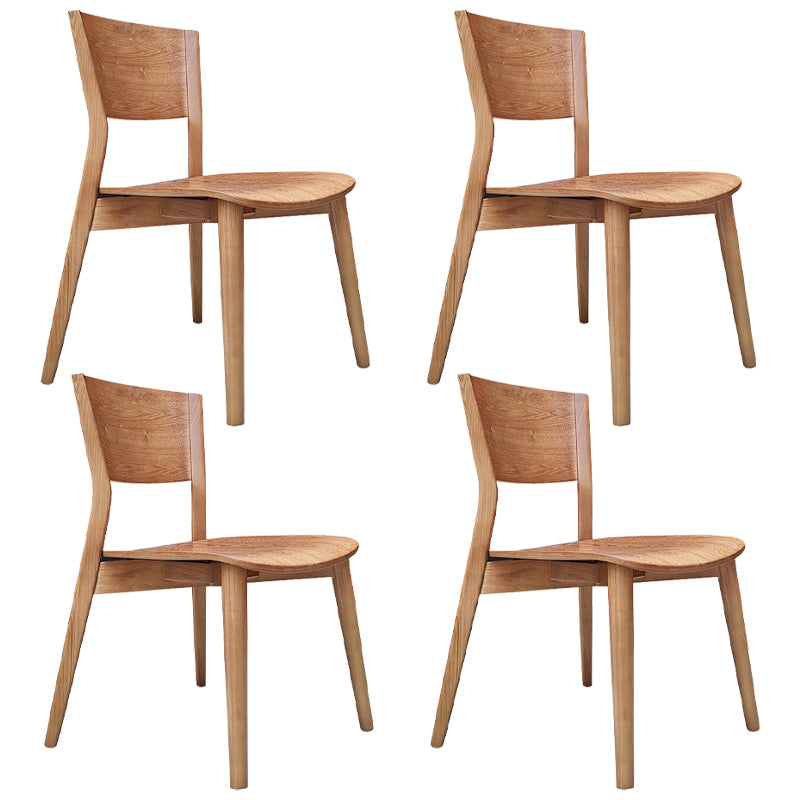 Chaises de salle à manger latérales en bois contemporaines, sans accoudoirs, à dossier ouvert, pour usage domestique