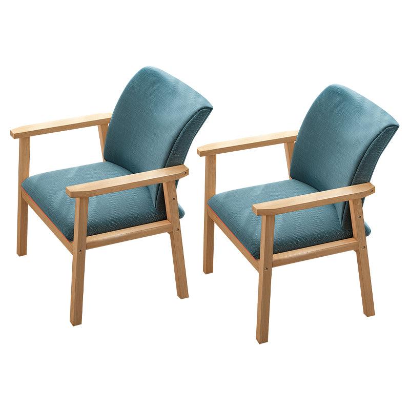 Chaise de salle à manger en bois avec fauteuil à dossier massif en bois d'hévéa scandinave avec pieds naturels