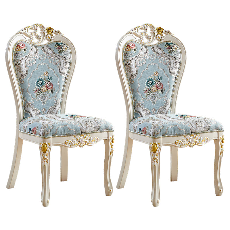 Victorian Dining Room Chair with 4 Wood Legs Parsons Chair for Home Use