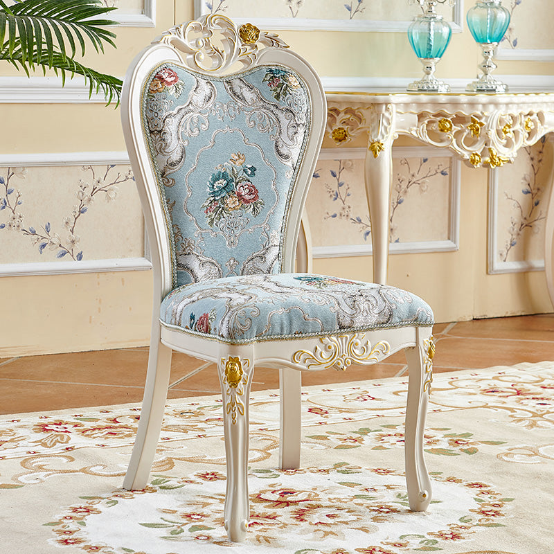 Victorian Dining Room Chair with 4 Wood Legs Parsons Chair for Home Use
