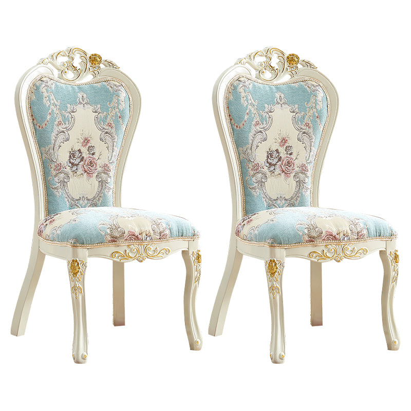 Victorian Dining Room Chair with 4 Wood Legs Parsons Chair for Home Use