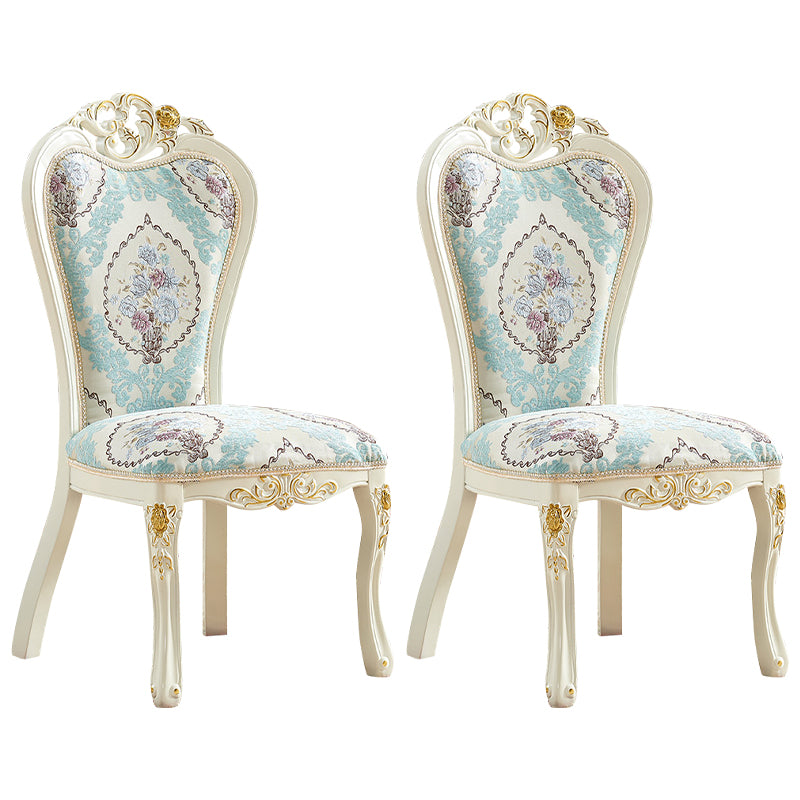 Victorian Dining Room Chair with 4 Wood Legs Parsons Chair for Home Use
