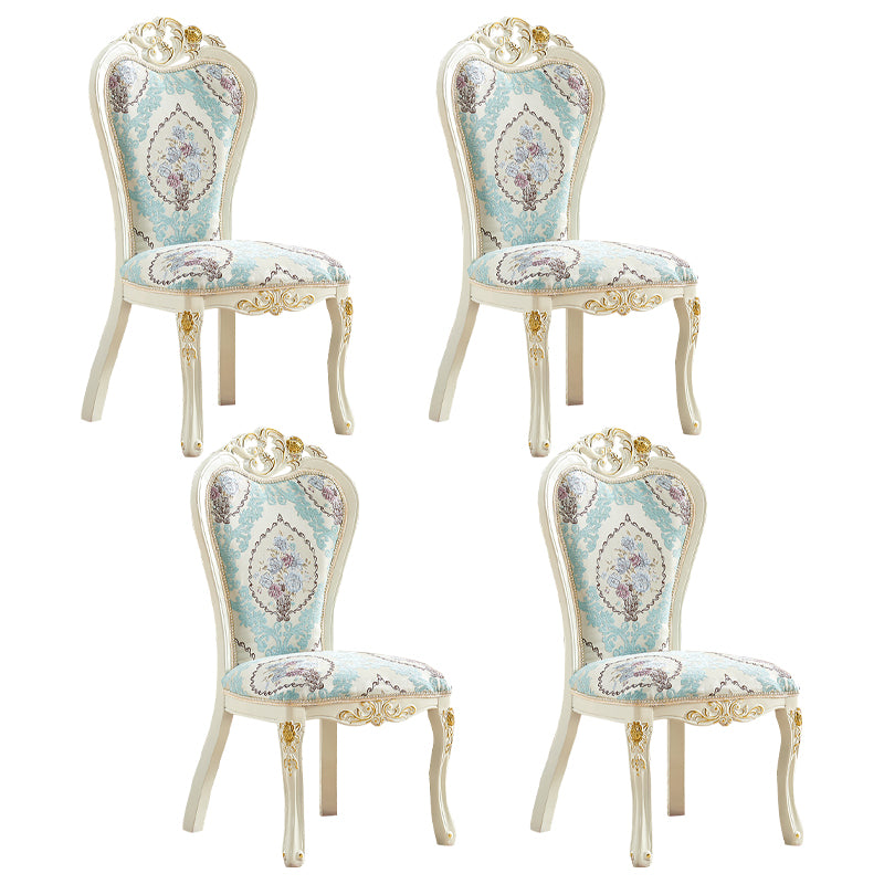 Victorian Dining Room Chair with 4 Wood Legs Parsons Chair for Home Use