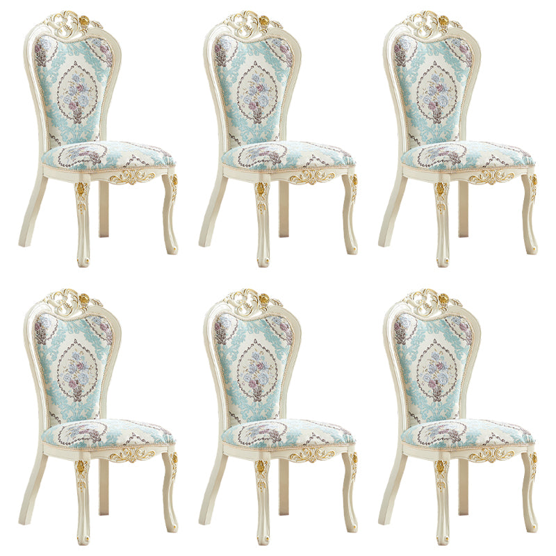Victorian Dining Room Chair with 4 Wood Legs Parsons Chair for Home Use