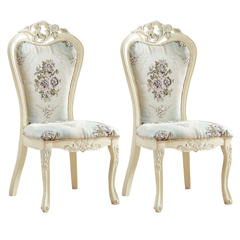 Victorian Dining Room Chair with 4 Wood Legs Parsons Chair for Home Use