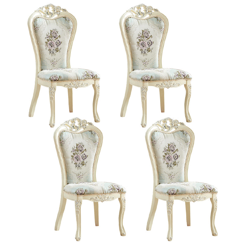 Victorian Dining Room Chair with 4 Wood Legs Parsons Chair for Home Use