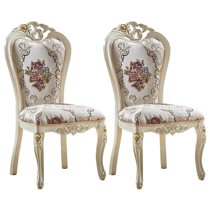 Victorian Dining Room Chair with 4 Wood Legs Parsons Chair for Home Use