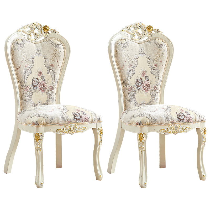 Victorian Dining Room Chair with 4 Wood Legs Parsons Chair for Home Use