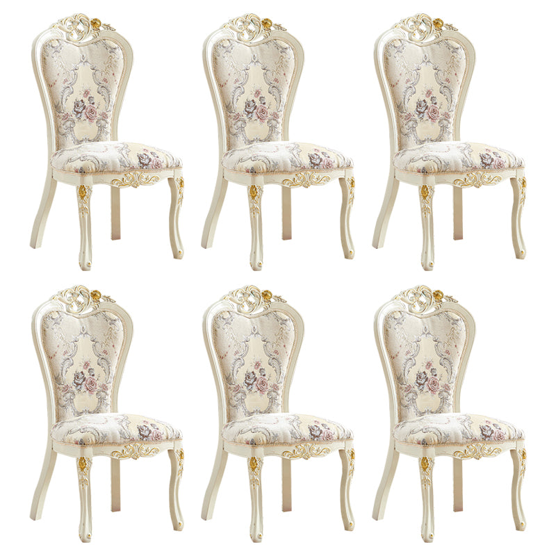 Victorian Dining Room Chair with 4 Wood Legs Parsons Chair for Home Use