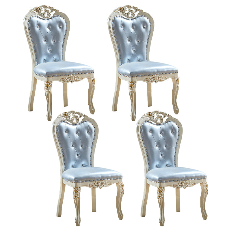 Victorian Dining Room Chair with 4 Wood Legs Parsons Chair for Home Use
