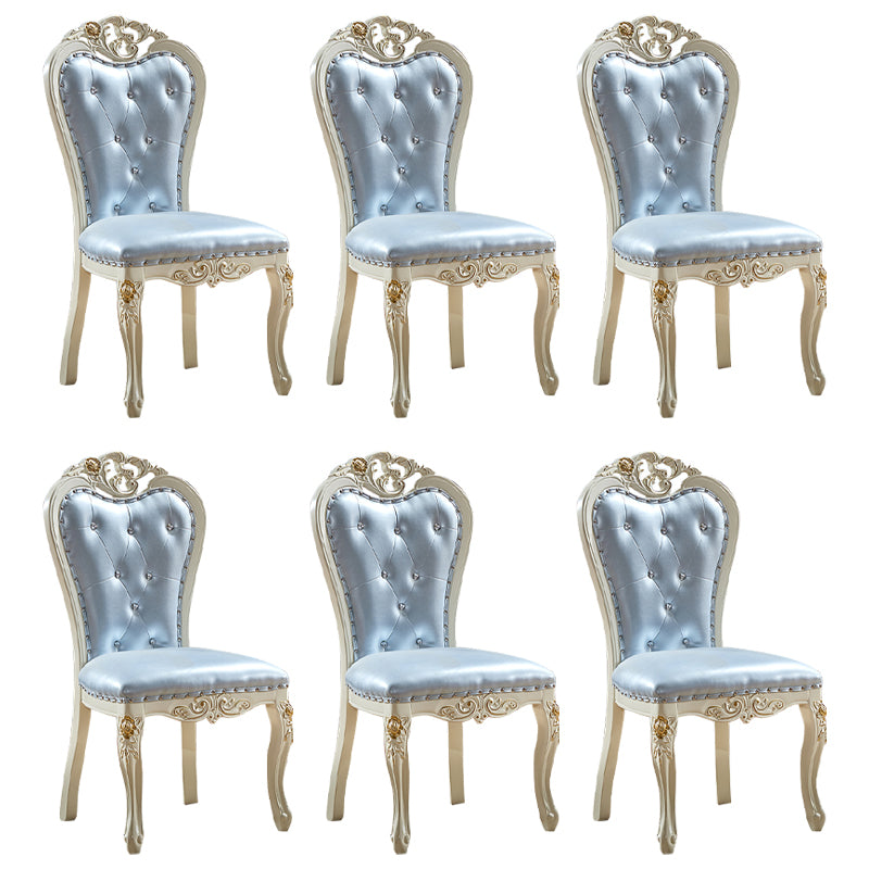 Victorian Dining Room Chair with 4 Wood Legs Parsons Chair for Home Use