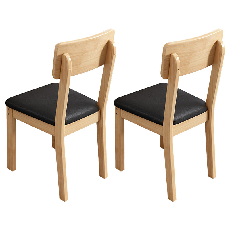 Industrial Wood Open Back Dining Side Chair 15'' Wide Indoor Dining Chair