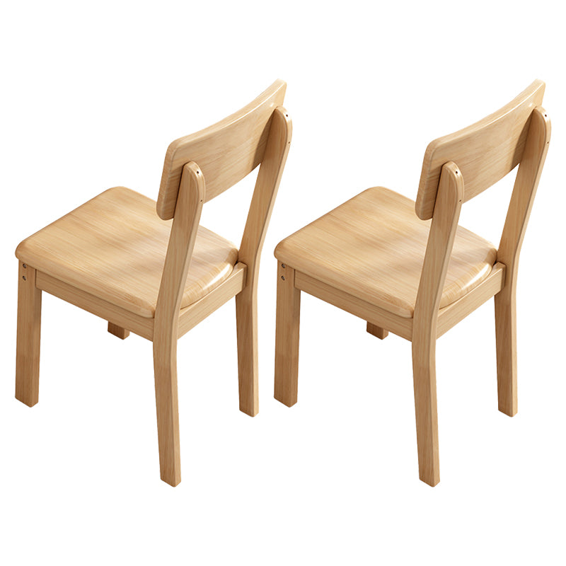 Industrial Wood Open Back Dining Side Chair 15'' Wide Indoor Dining Chair