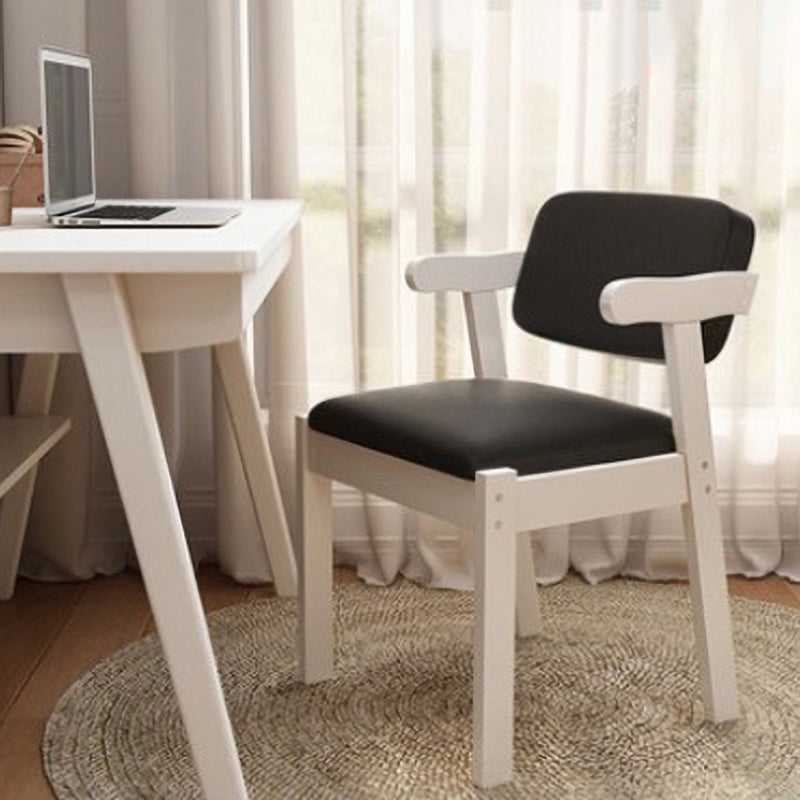 Scandinavian Home Arm Chair Open Back Wood Upholstered Dining Room Chair