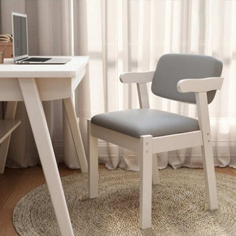Scandinavian Home Arm Chair Open Back Wood Upholstered Dining Room Chair