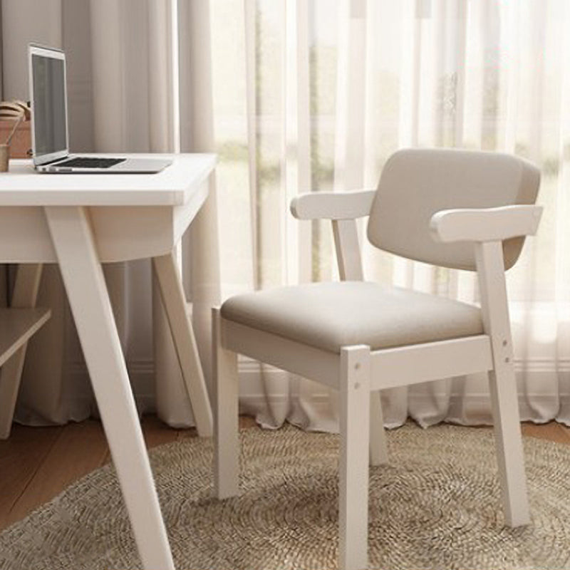 Scandinavian Home Arm Chair Open Back Wood Upholstered Dining Room Chair