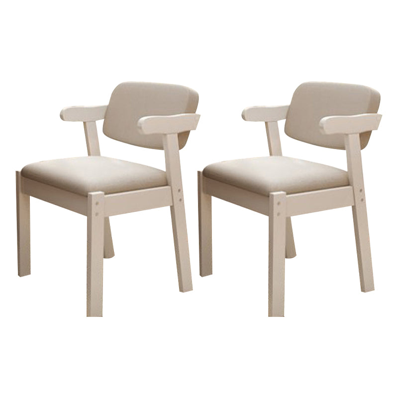 Scandinavian Home Arm Chair Open Back Wood Upholstered Dining Room Chair