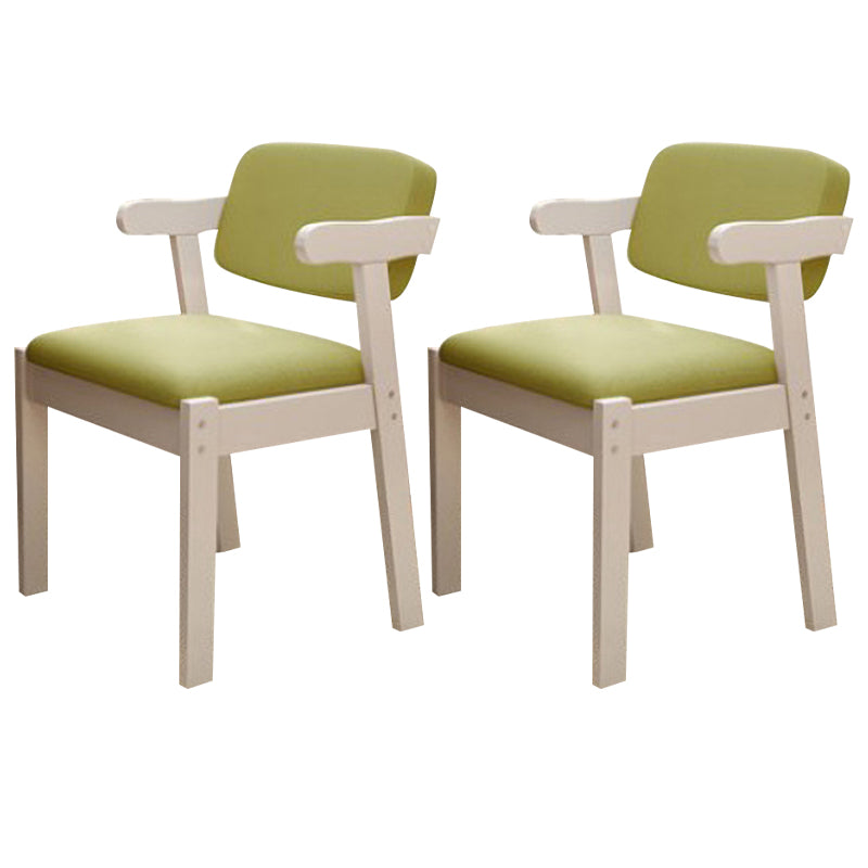 Scandinavian Home Arm Chair Open Back Wood Upholstered Dining Room Chair