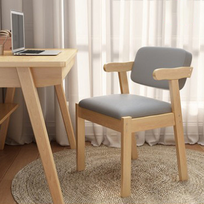 Scandinavian Home Arm Chair Open Back Wood Upholstered Dining Room Chair