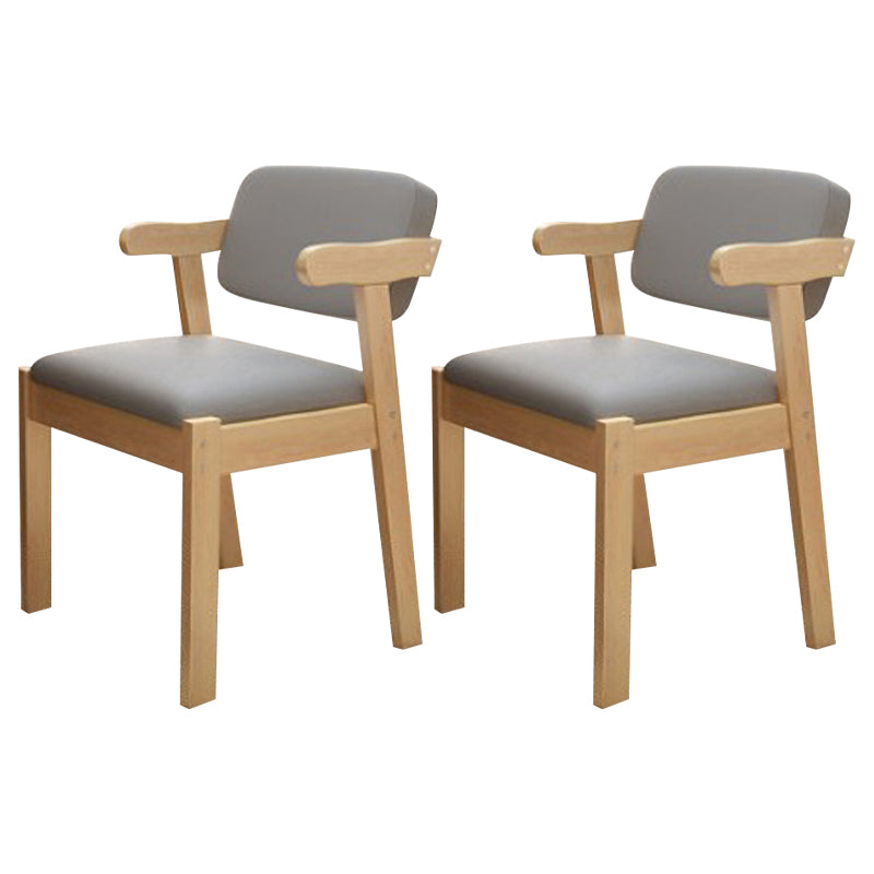 Scandinavian Home Arm Chair Open Back Wood Upholstered Dining Room Chair