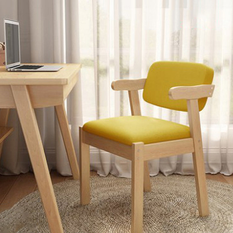 Scandinavian Home Arm Chair Open Back Wood Upholstered Dining Room Chair