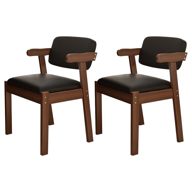 Scandinavian Home Arm Chair Open Back Wood Upholstered Dining Room Chair