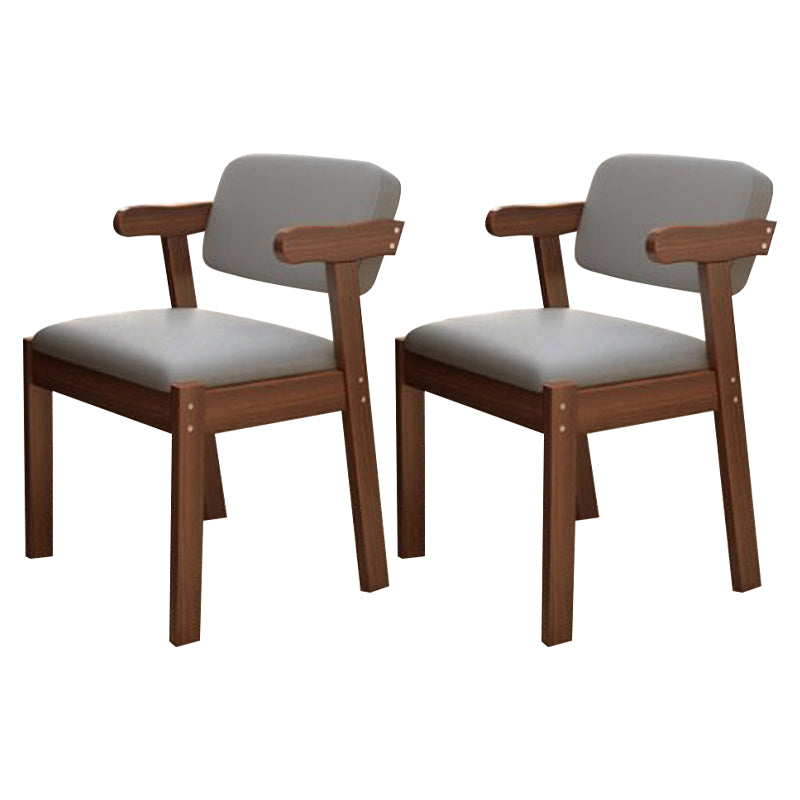 Scandinavian Home Arm Chair Open Back Wood Upholstered Dining Room Chair