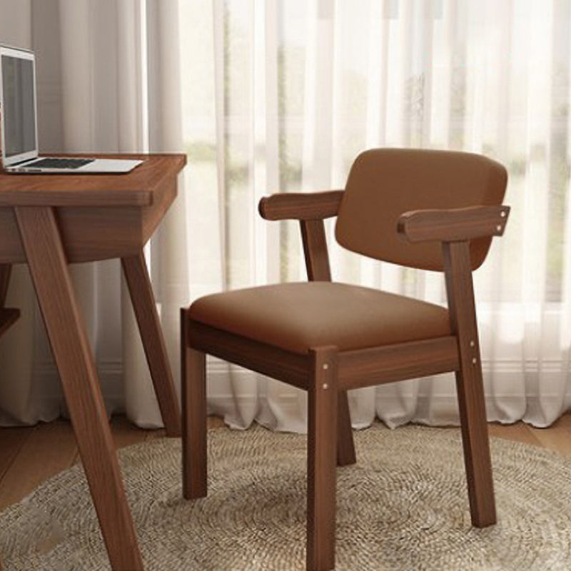Scandinavian Home Arm Chair Open Back Wood Upholstered Dining Room Chair