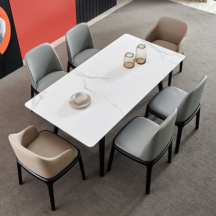 Industrial Style Solid Wood Dining Side Chair Leather Side Chair for Dining Room