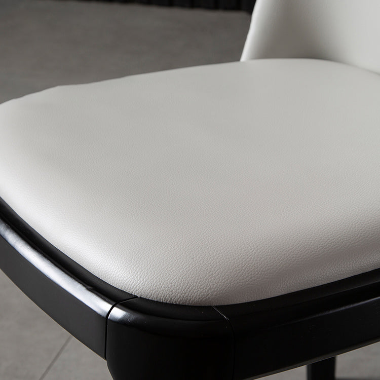 Industrial Style Solid Wood Dining Side Chair Leather Side Chair for Dining Room