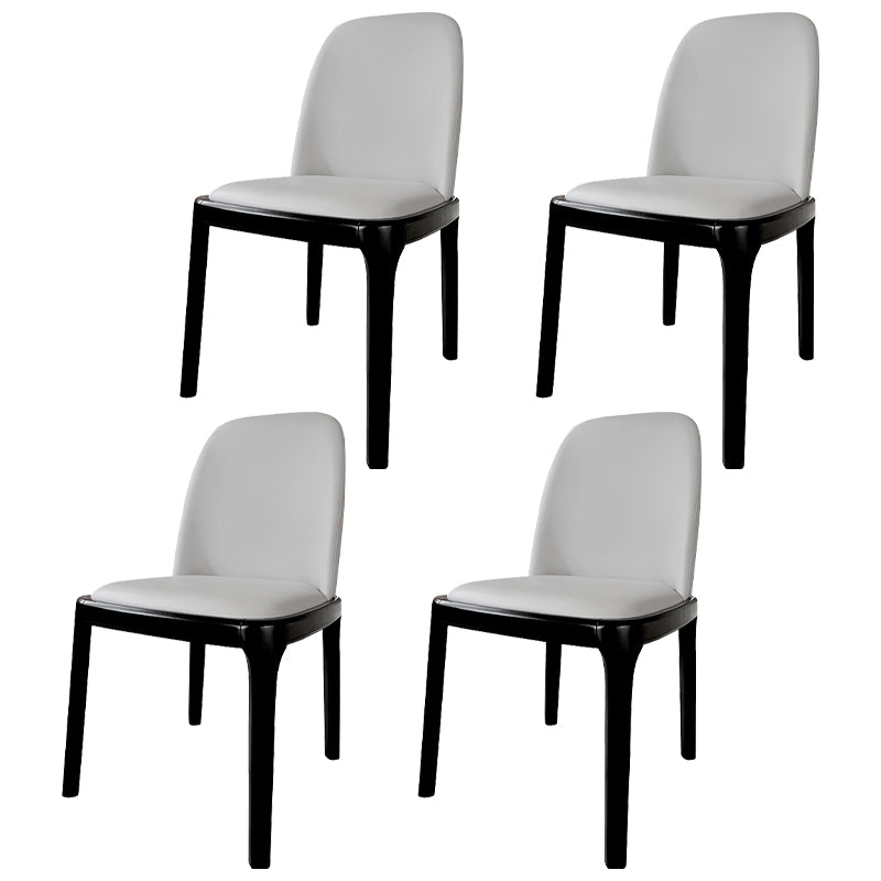 Industrial Style Solid Wood Dining Side Chair Leather Side Chair for Dining Room