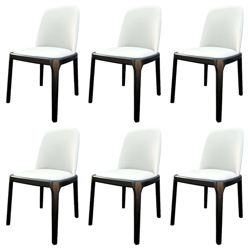 Industrial Style Solid Wood Dining Side Chair Leather Side Chair for Dining Room