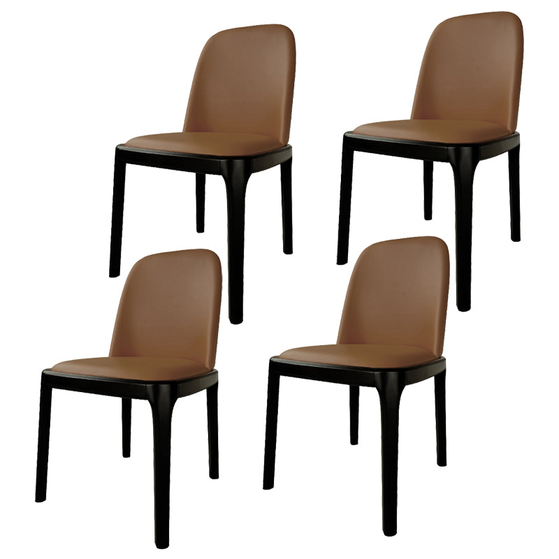 Industrial Style Solid Wood Dining Side Chair Leather Side Chair for Dining Room