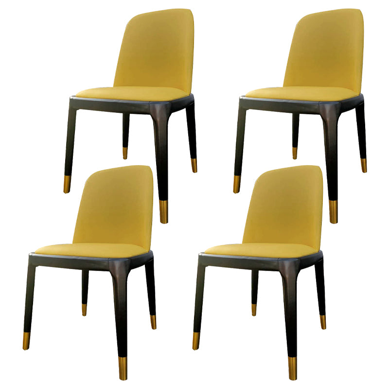 Industrial Style Solid Wood Dining Side Chair Leather Side Chair for Dining Room