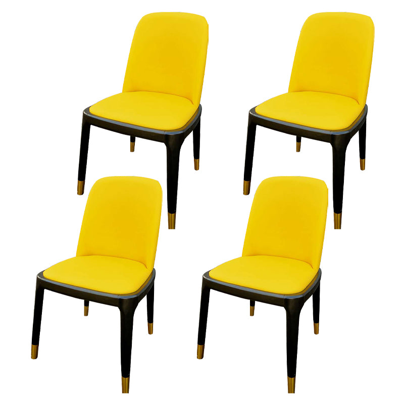 Industrial Style Solid Wood Dining Side Chair Leather Side Chair for Dining Room