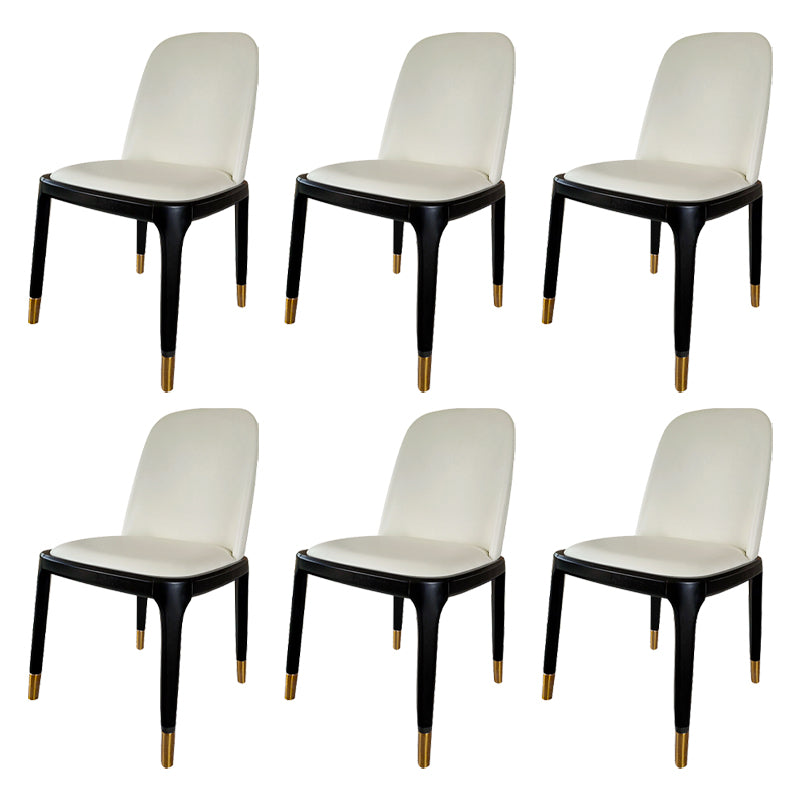 Industrial Style Solid Wood Dining Side Chair Leather Side Chair for Dining Room