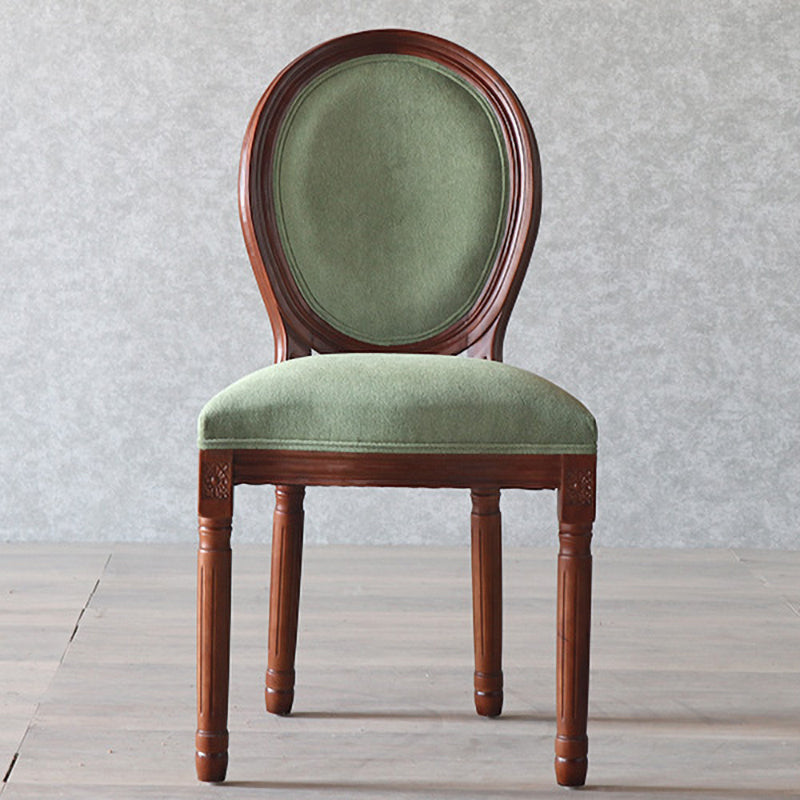 Country Style Dining Chair King Louis Back Side Chair with Wood Legs for Home Use