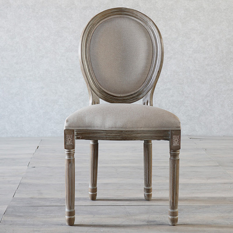 Country Style Dining Chair King Louis Back Side Chair with Wood Legs for Home Use