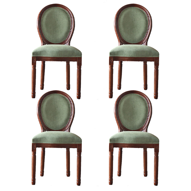 Country Style Dining Chair King Louis Back Side Chair with Wood Legs for Home Use