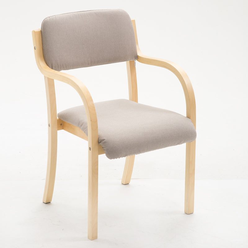 Home Scandinavian Arm Chair Open Back Wood Upholstered Dining Room Chair