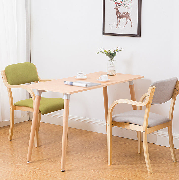 Home Scandinavian Arm Chair Open Back Wood Upholstered Dining Room Chair
