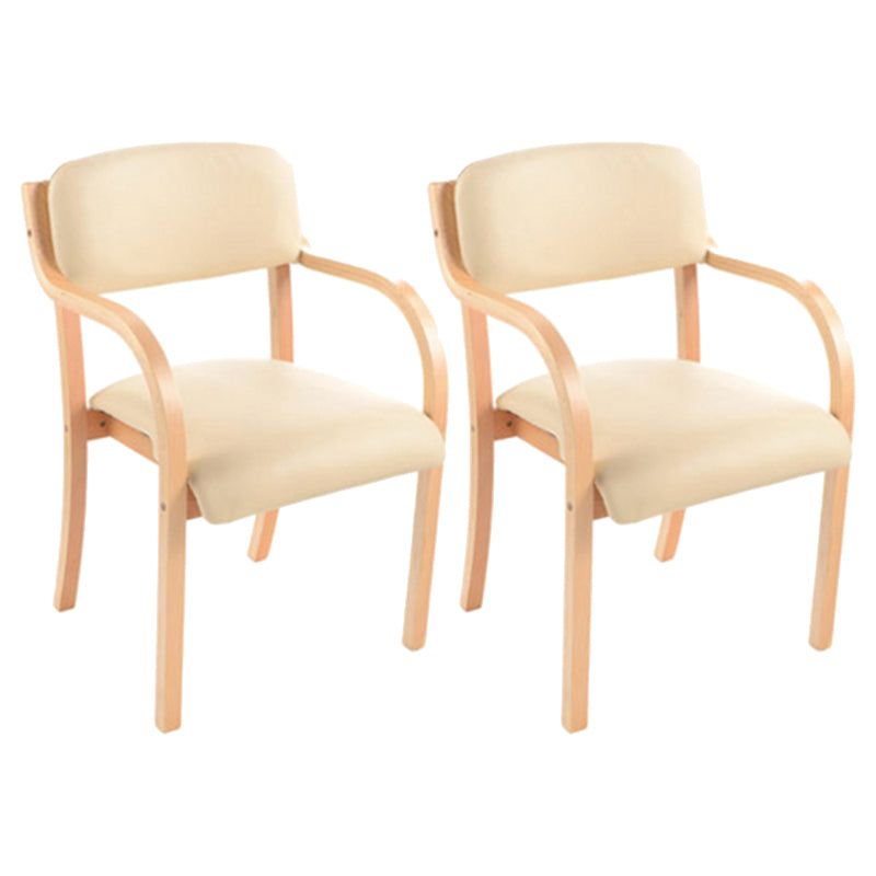 Home Scandinavian Arm Chair Open Back Wood Upholstered Dining Room Chair