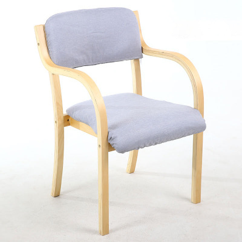 Home Scandinavian Arm Chair Open Back Wood Upholstered Dining Room Chair