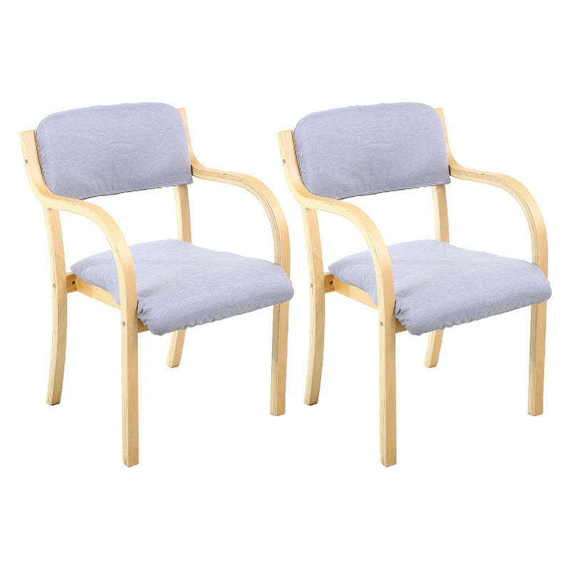 Home Scandinavian Arm Chair Open Back Wood Upholstered Dining Room Chair