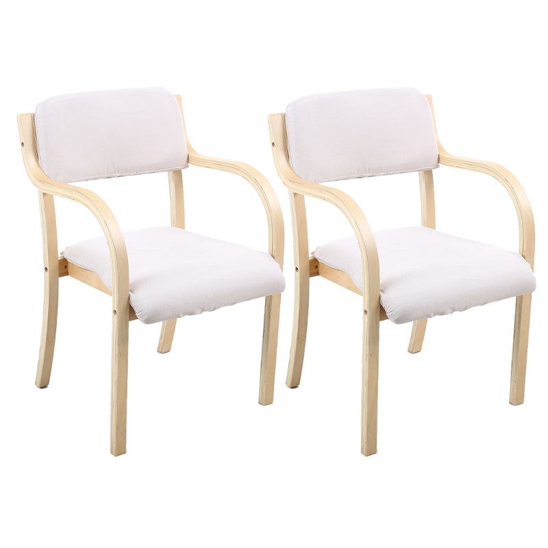 Home Scandinavian Arm Chair Open Back Wood Upholstered Dining Room Chair