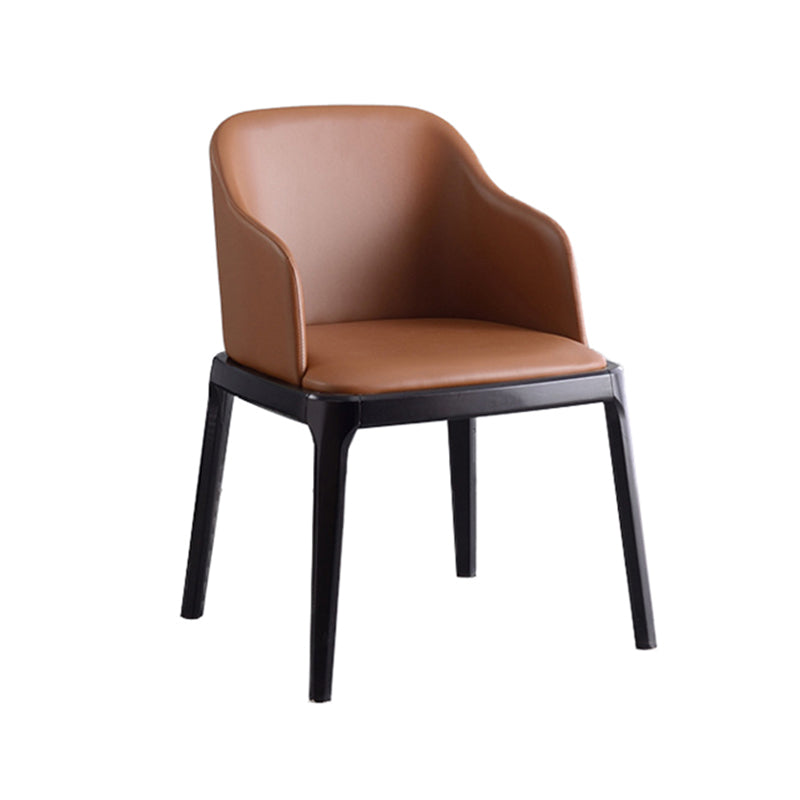 Glam Scandinavian Ash Wood Chairs Solid Back Arm Kitchen Dining Chair Set