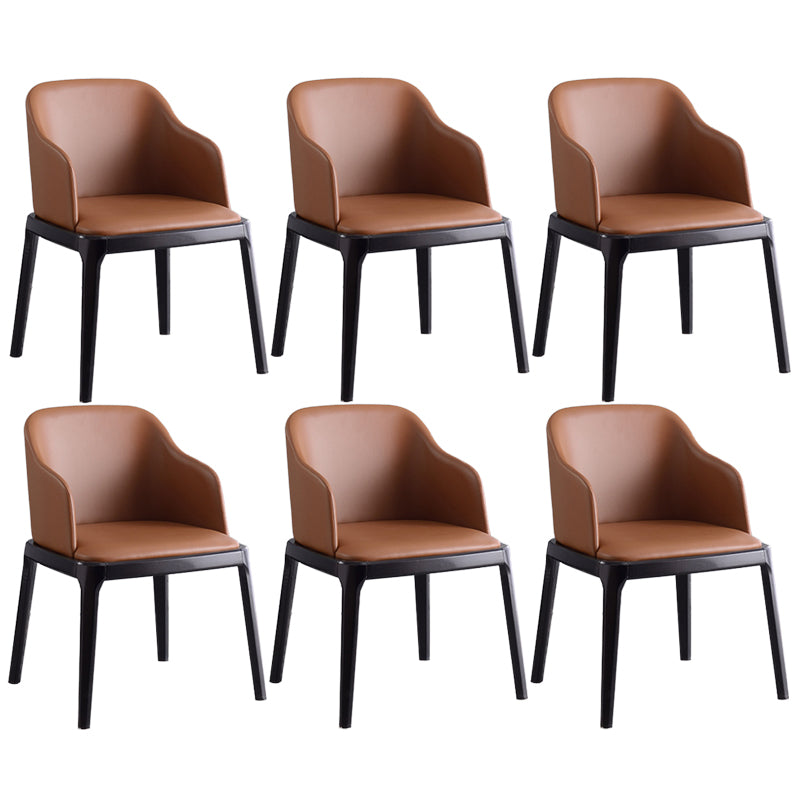 Glam Scandinavian Ash Wood Chairs Solid Back Arm Kitchen Dining Chair Set
