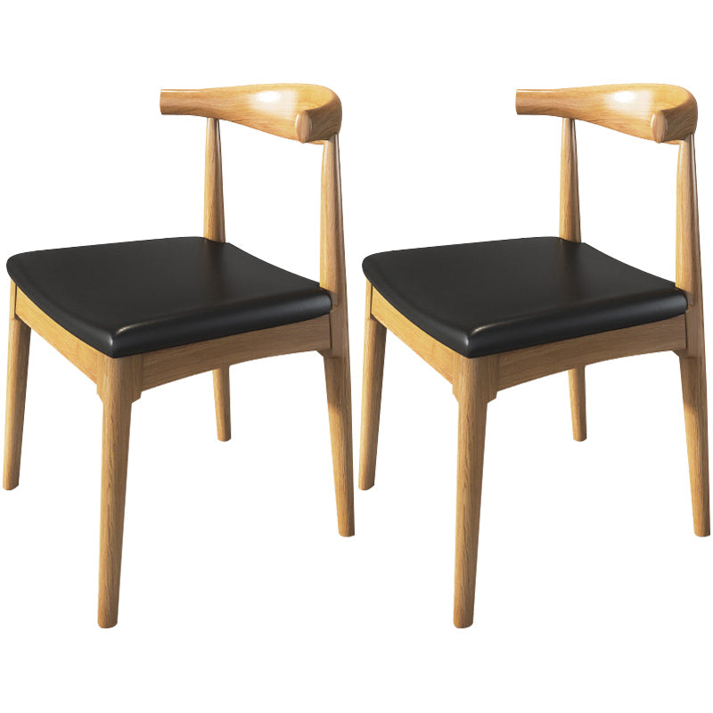 Contemporary Wood Indoor Open Back Dining Side Chair of 19'' Wide Dining Chair