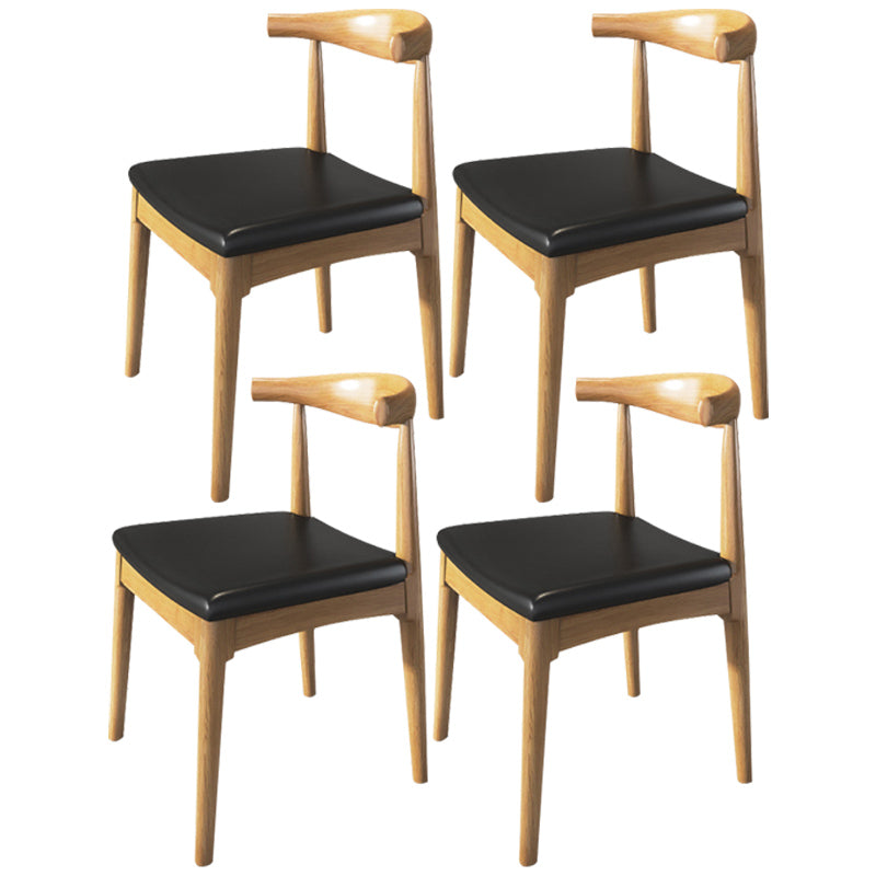 Contemporary Wood Indoor Open Back Dining Side Chair of 19'' Wide Dining Chair