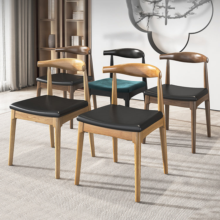 Contemporary Wood Indoor Open Back Dining Side Chair of 19'' Wide Dining Chair